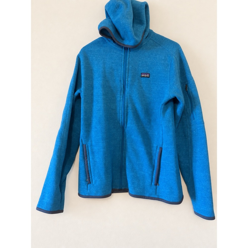 Patagonia Better Sweater Hoody Womens Medium Blue Full Zip Fleece Jacket 25538